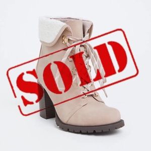 SOLD ‼️‼️ FOLDOVER SHEARLING COMBAT BOOTIE | TORRID